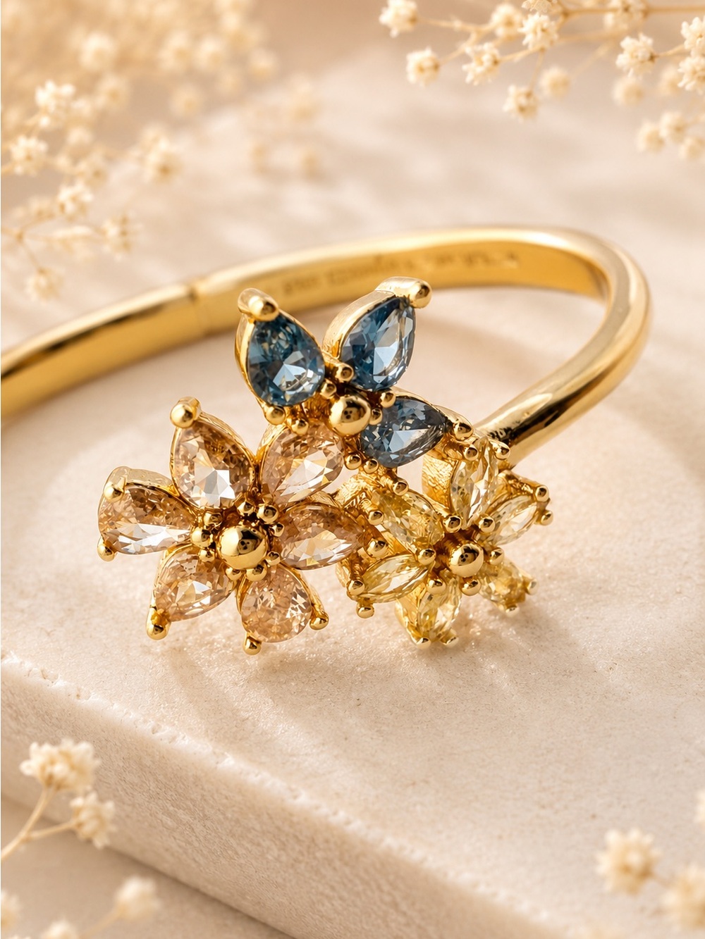 Kate Spade First Bloom Open Hinge Cuff - Picture 6 of 7